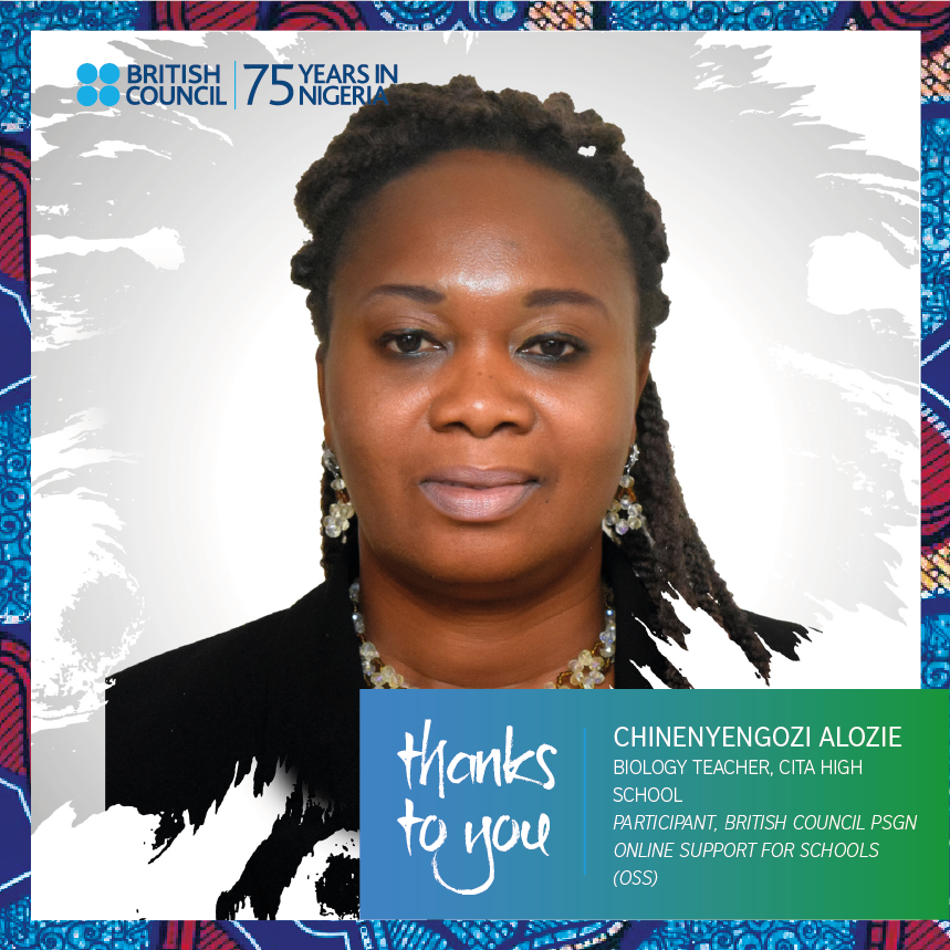 Thanks to you Chinenyengozi Alozie, Biology Teacher at CITA High 